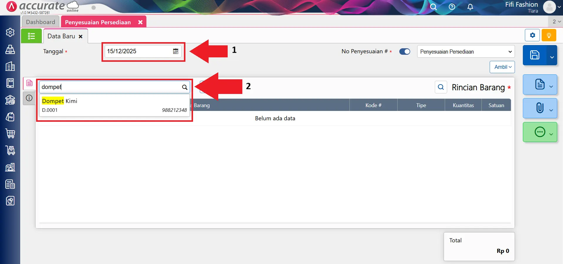 Mencatat uang muka penjualan berupa barang